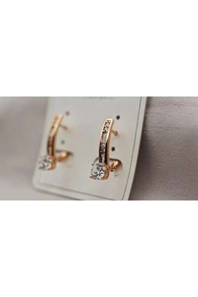 XUPING JEWELRY Cercei placați cu aur de 18k și cristale de zirconiu