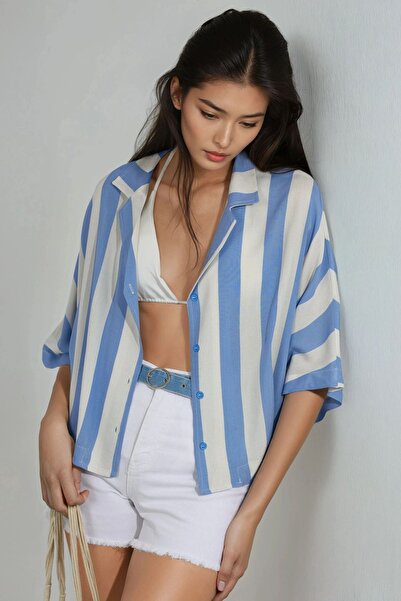 Hiccup Busem Relaxed Fit Striped Button down Shirt