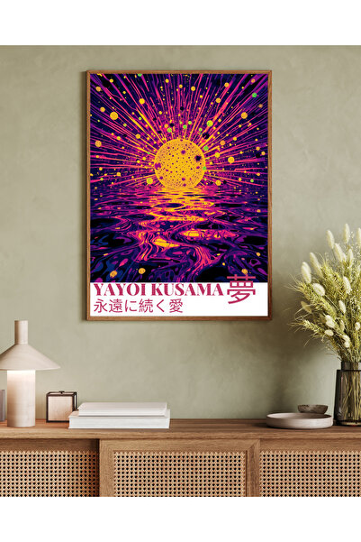 woodhomeworks Decor de birou și living dintr-o singură piesă, tablou Yayoi Ku...