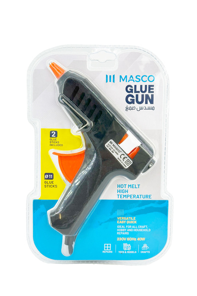MASCO Glue Gun 40W, Electric Hot Melt Adhesive Tool with 2 Glue Sticks