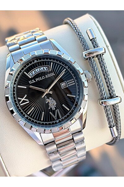 U.S. Polo Assn. U.S.Polo Assn Steel Case and Band 2 Years Warranty 5 Atm Water Resistant Men's Wristwatch E.Pa1123-03