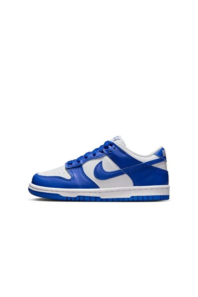 Nike Dunk low mavi beyaz deri unisex sneaker spor ayakkabı - fb9109-131