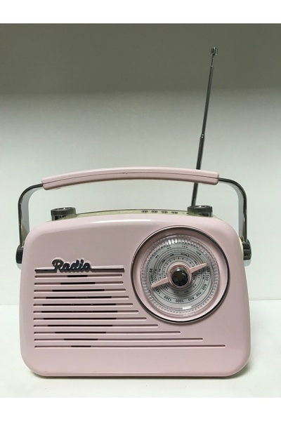 NOSTALJİM BLUETOOTH, USB, FM RADYO ÖZELLİKLİ PEMBE RADYO