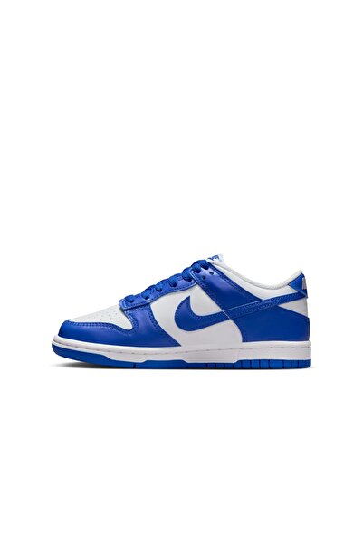 Nike Dunk low mavi beyaz deri unisex sneaker spor ayakkabı - fb9109-131