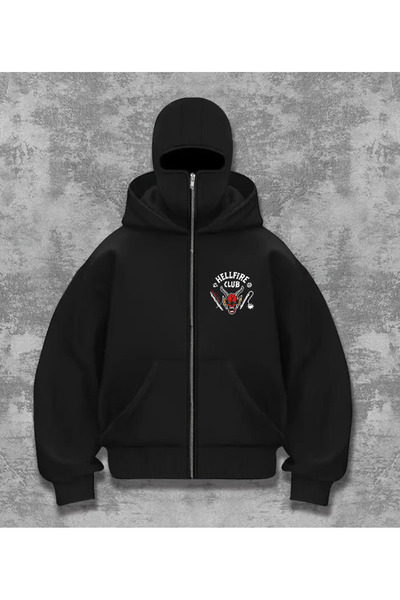 DEEFWEAR HellFıre Club Mini cu imprimeu BALACLAVA UNISEX SWEATS NINJA CU FERM...