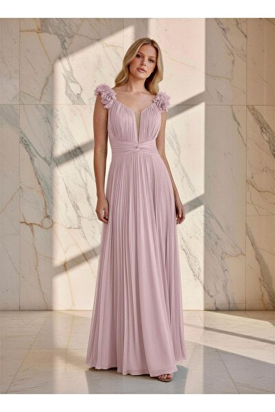 MAXXE 6169ŞİF ÇİÇEKLİ ŞİFON ELBİSE