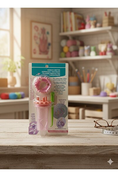 örgü Pratik Kalp Şekilli Ponpon Yapma Aparatı - 1 Adet Tekli Ponponmatik