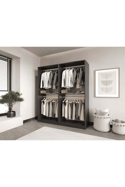 CANBAZ FURNİTURE Esla modüllü 4 kapaklı 100%MDF (KURULUM DAHİL)