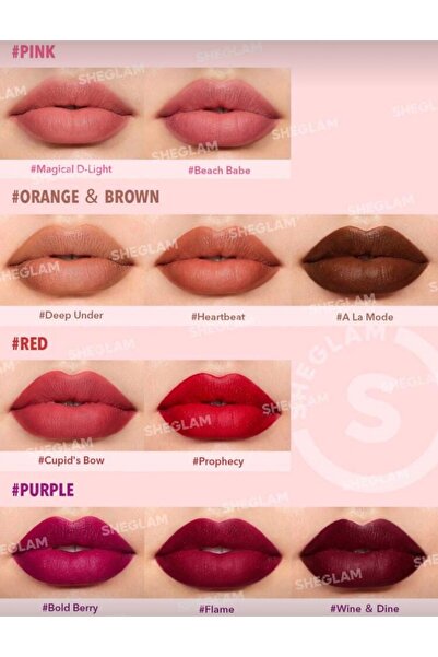 SHEGLAM Ruj -Starlight Velvet Lipstick–Beach Babe