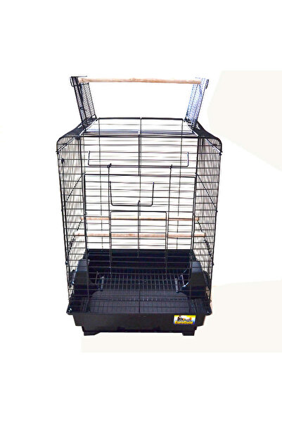 EuroGold 1610532746 PAPAĞAN KAFESI AÇILIR ÇATILI SIYAH 40,5X40,5X59,5 CM X (193205) 1 ADET
