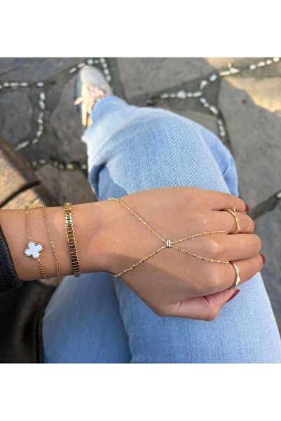 Ceso Accesories Kadın Gold Renk Dorika Detaylı İnce Zincir Şehmeran