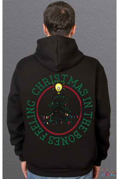 Bumeta Feeling Christmas in the Bones Sweatshirt Unisex Hooded Hoodie
