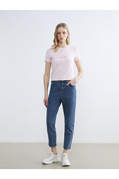 LC Waikiki Indigo Elastic Waist S Slim Fit Women's Jean Trousers