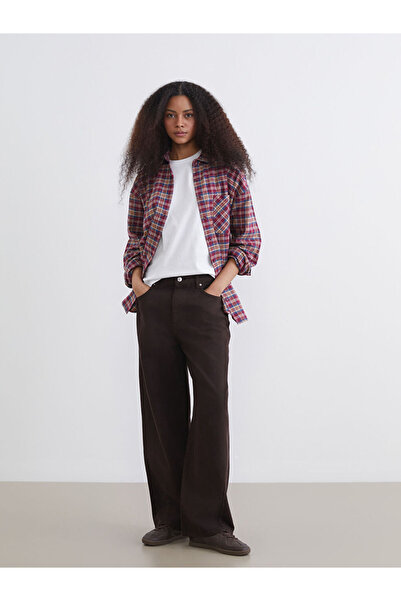 LC Waikiki Brown Baggy Fit Women's Jean Pants