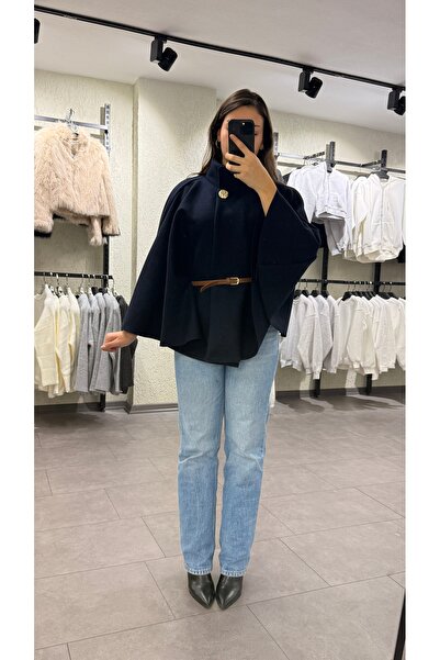 ROSEBUTİKSS GOLD DETAYLI KEMERLİ PANÇO