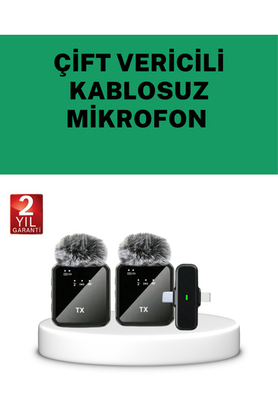 Kanonik Education Dual Wireless Lavalier Microphone for Live Streaming and Vi...