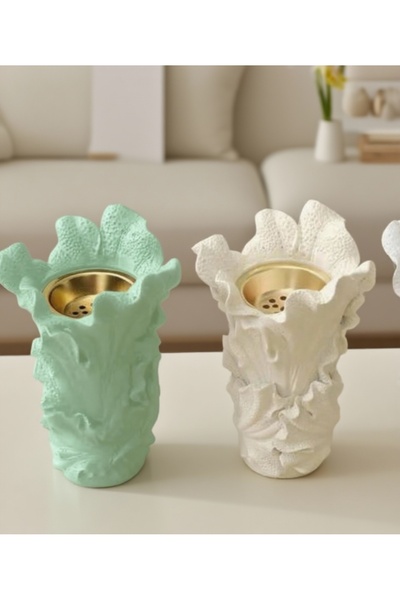 Youhe قطعة واحدة، موزع روائح عطرية مطوي بنقشة زهور، مبخرة بخور عصرية بتصميم ب...