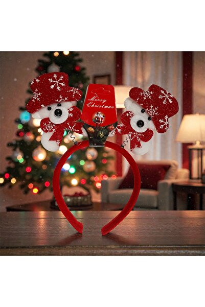 PARTİSERÜVENİ YILBAŞI TACI KARDAN ADAM ŞAPKALI KIRMIZI BEYAZ