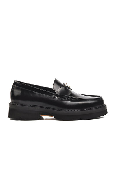 AYAKMOD Premium 7708 Genuine Leather Black Open Toe Men's Classic Shoes