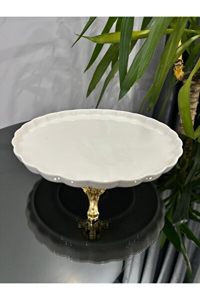 PARILTI HOME COLLECTİON أواني مائدة من البورسلين، وأطباق تقديم وتقديم مع قواعد معدنية