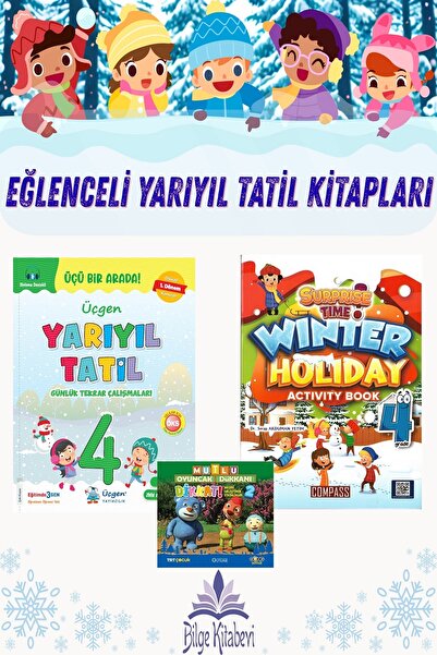 Üçgen Yayıncılık Üçgen 4.Sınıf Yarıyıl Tatil+Winter Holiday (İngilizce Yarıyı...
