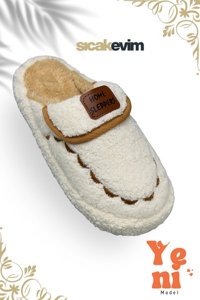 lil amore Women's House Slippers Lightweight Sole Warm Winter Women's House Slippers Dowry Slippers White