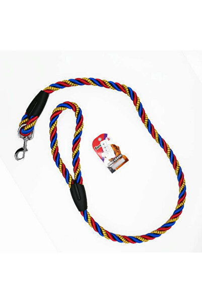 Eurodog طوق للكلاب مقاس 18 مم × 120 سم أصفر وأحمر وأزرق (Mstzn)