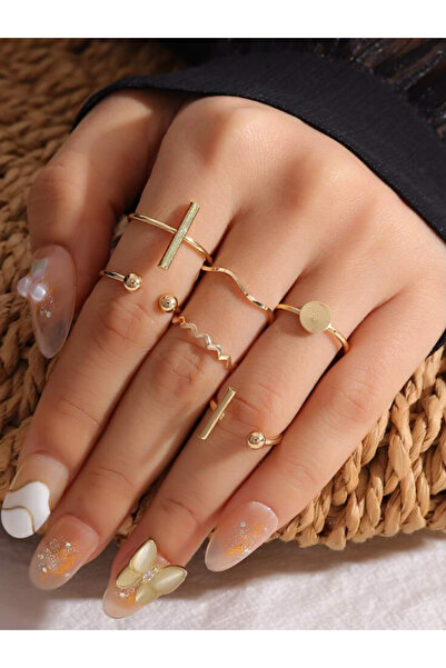 Ervalina 6'lı Ayarlanabilir Yüzük ve Eklem Yüzük Seti