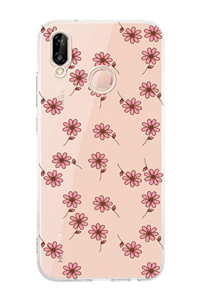 Manitoba Huawei P20 Lite Uyumlu Baskılı Yumuşak Silikon Şeffaf Telefon Kılıfı