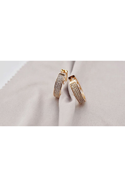 XUPING JEWELRY Cercei placați cu aur și pietre de zirconiu