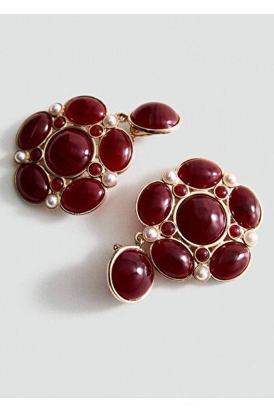 MANGO Woman Reçine aplikeli küpe