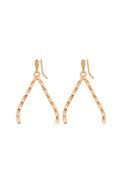 All4Silver Tear Drop Rose Gold - Silver 925 Earrings Without Stones