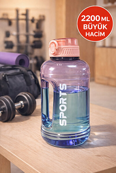 Open Home Concept Lilac Turquoise Carboy Water Bottle Flask 2.2 Liters