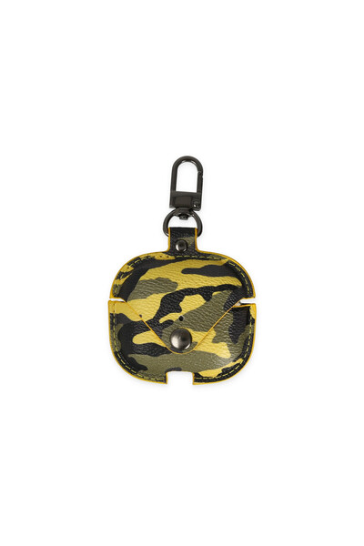 NewFace حقيبة جلدية مموهة لأجهزة Airpods Pro 2 (الجيل الثاني) - اللون الأصفر