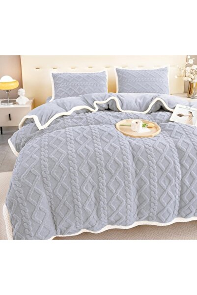 MHR Cocolino Bed Linen Set, Double Bed, 4 Pieces, Gray