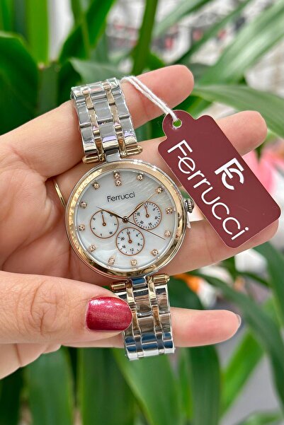 Ferrucci Çelik Kordon Su Geçirmez Garantili Kadın Kol Saati