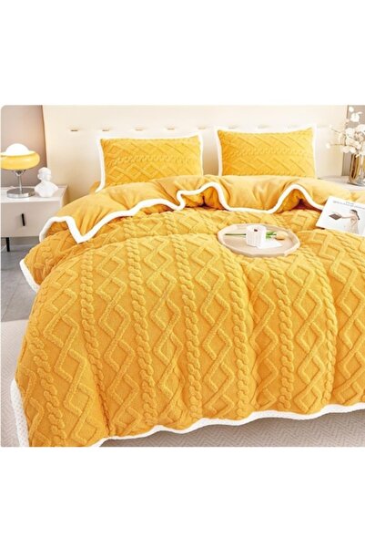 MHR Cocolino Bed Linen Set, Double Bed, 4 Pieces, Yellow