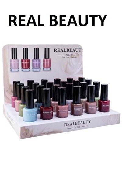 real beauty مجموعة طلاء أظافر كاملة من 24 لونًا
