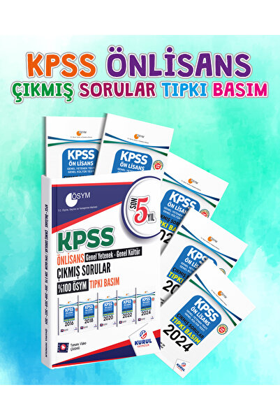 Kurul Yayıncılık 2026 KPSS Ön Lisans Çıkmış Sorular Son 5 Yıl Tıpkı Basım Fas...