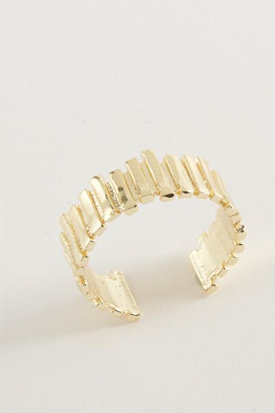 ZERO LAND 1610844749 حلقة معدنية مخططة (204408) - أصفر