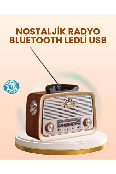 ZERO LAND MTXDPN Eskitme Tasarımlı Ahşap Bluetooth Radyo (201917) LED Aydınla...