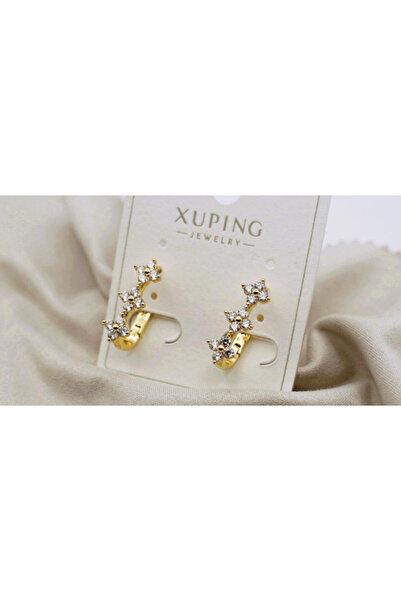 XUPING JEWELRY Cercei placați cu aur de 18k și pietre de zirconiu