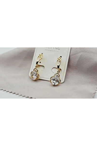 XUPING JEWELRY Cercei placați cu aur de 18k și cristale de zirconiu