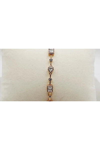 XUPING JEWELRY Brățară placată cu aur de 18k, cu cristale de zirconiu