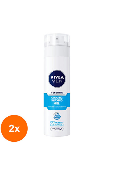 Nivea Men Set 2 x Gel de Ras Sensitive Cooling 200 ml