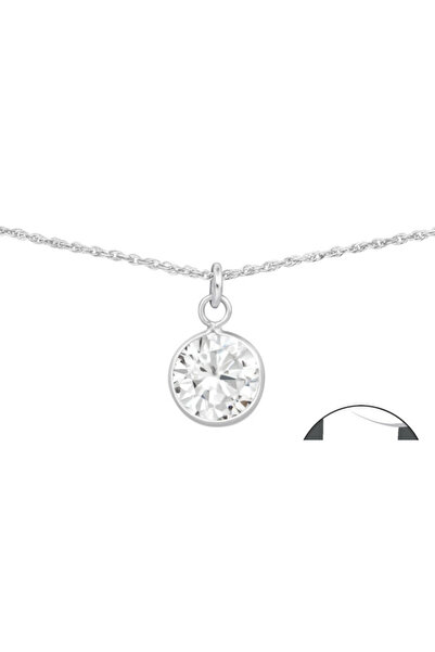 All4Silver Round - Silver 925 Necklace at the Base of the Neck