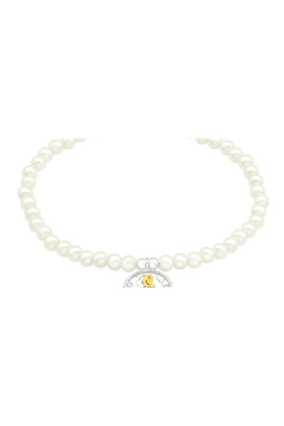 All4Silver Silver Bracelet with Synthetic Pearls and Sparrow in Tree - Silver 925