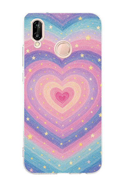 Manitoba Huawei P20 Lite Uyumlu Baskılı Yumuşak Silikon Şeffaf Telefon Kılıfı