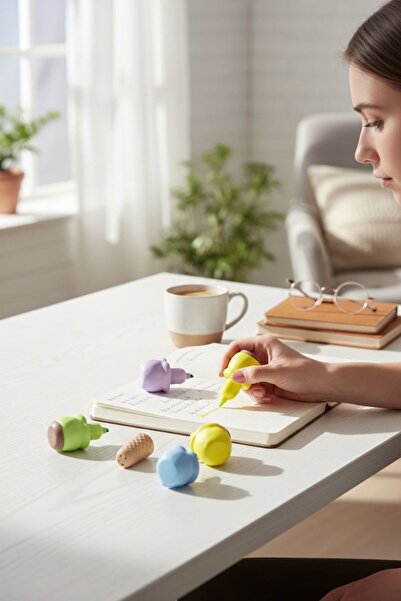 İdeal Ice Cream 5 Colors Ice Cream Highlighter Pen