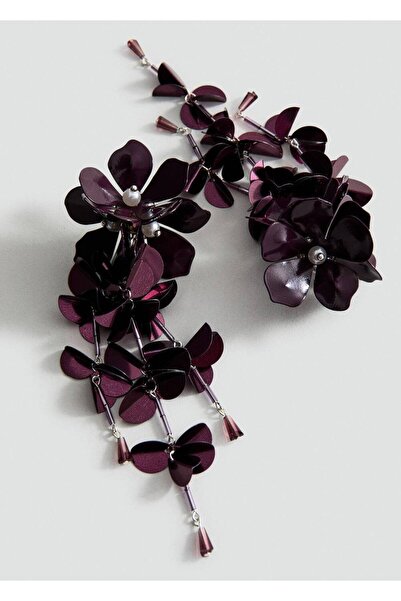 MANGO Woman Çiçek sallantılı küpe